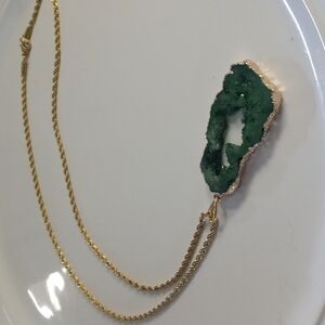 Druzy pendant necklace